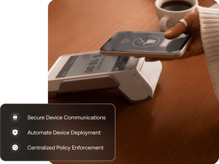 A payment being done on a managed POS