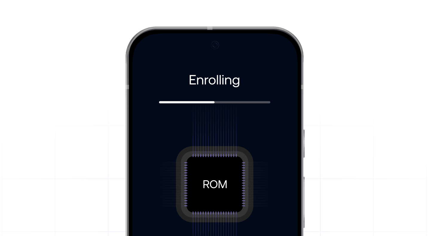 Device enrolling with ROM-level integration for secure UEM provisioning