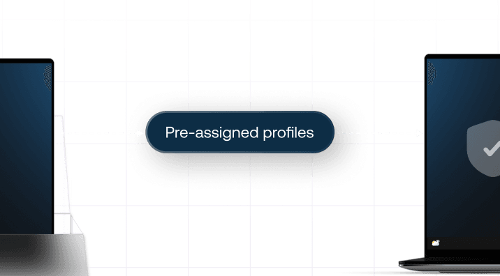 Device enrollment using pre-assigned profiles for automated configuration in UEM