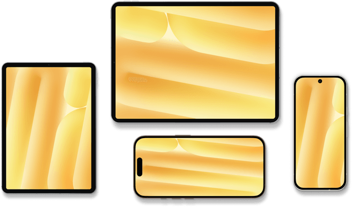 Illustration of multiple mobile devices (smartphones and tablets) representing centralized Mobile Management for Android and iOS devices.