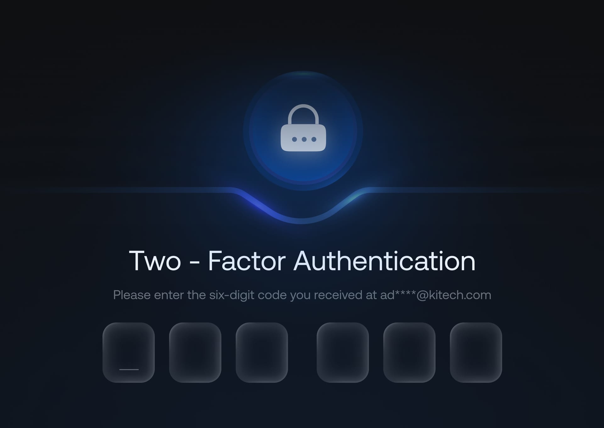 MFA screen in Hexnode IdP showing multi-factor authentication for secure user login via a six-digit verification code for identity management.