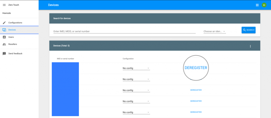 deregister from zero touch enrollment