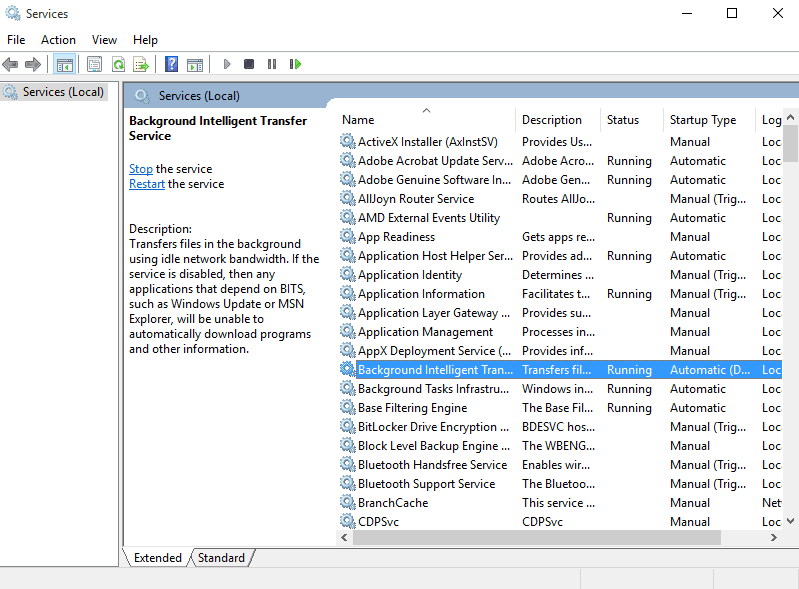 Background Intelligent Transfer Service