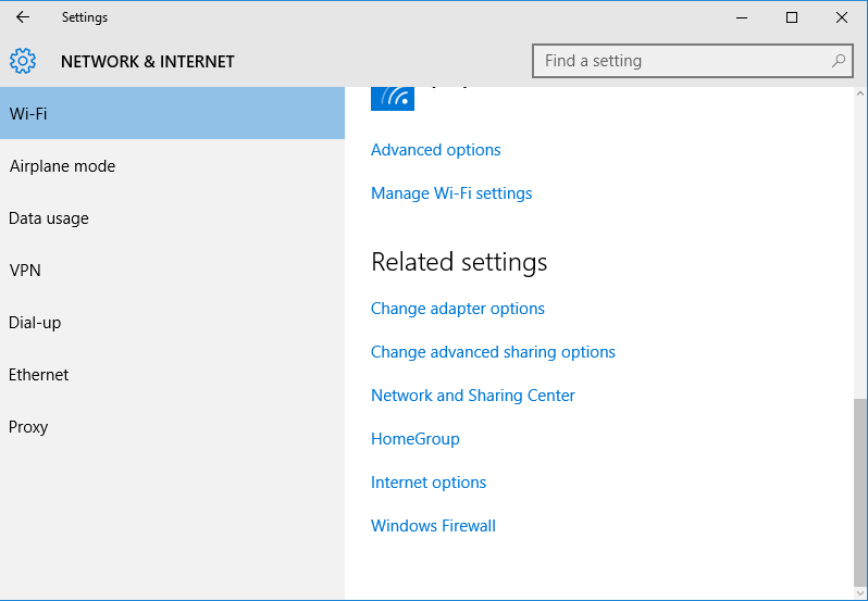 Windows Wi-Fi Settings