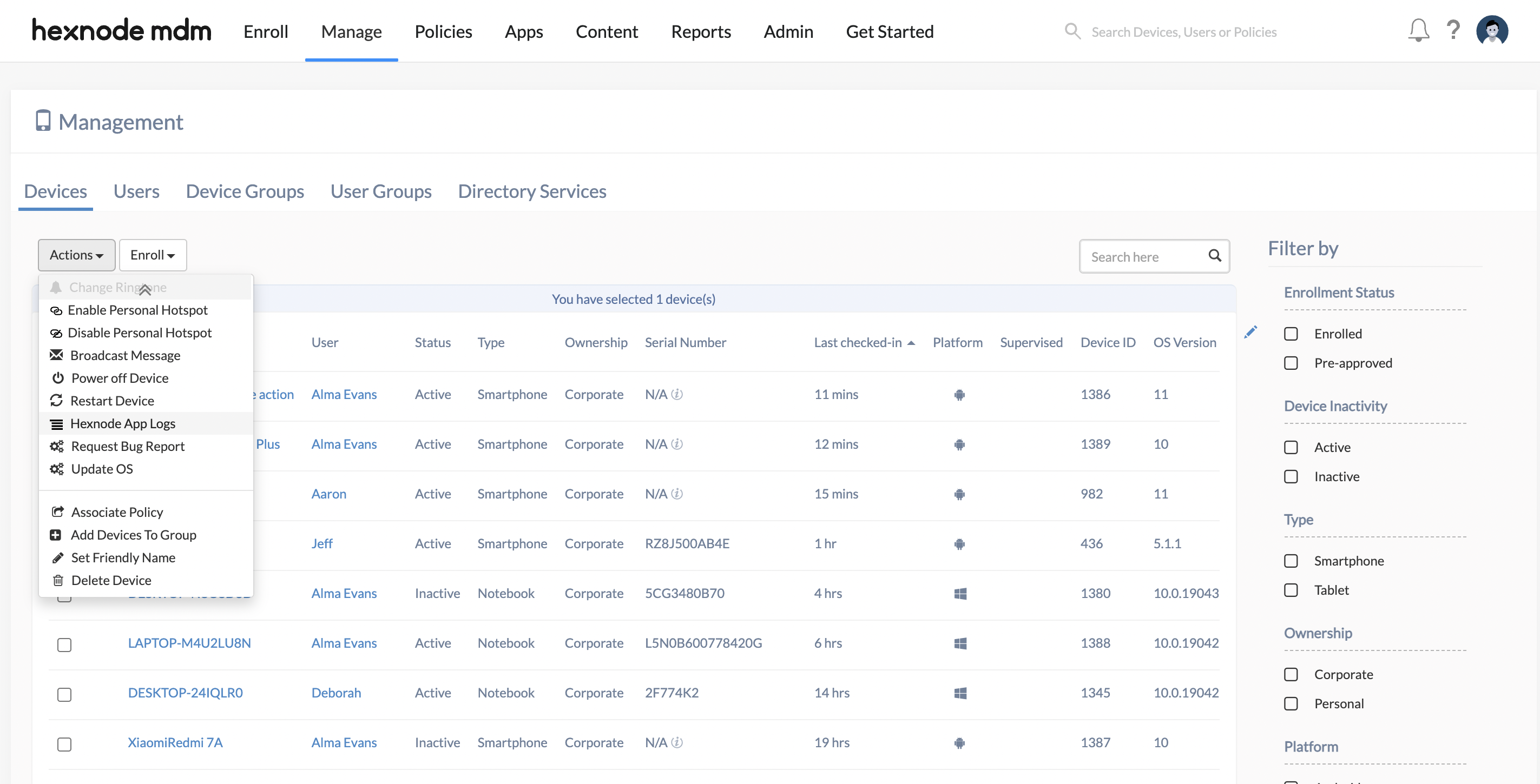 Hexnode App Logs - Unified Endpoint Management Community | Hexnode Connect