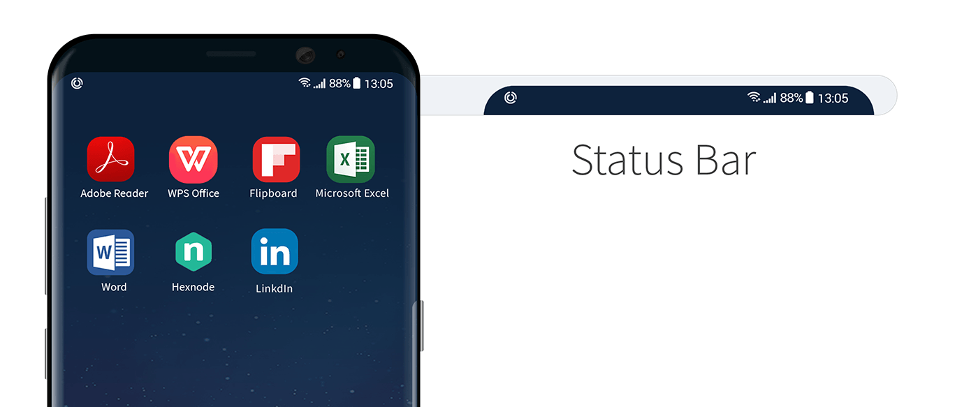status bar ios for android
