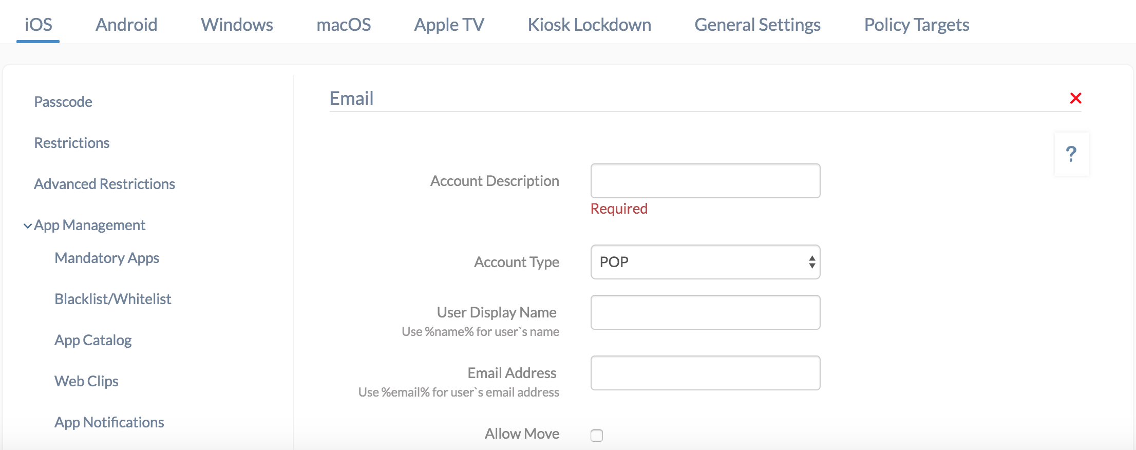 Email Configuration For Ios - Hexnode Help Center