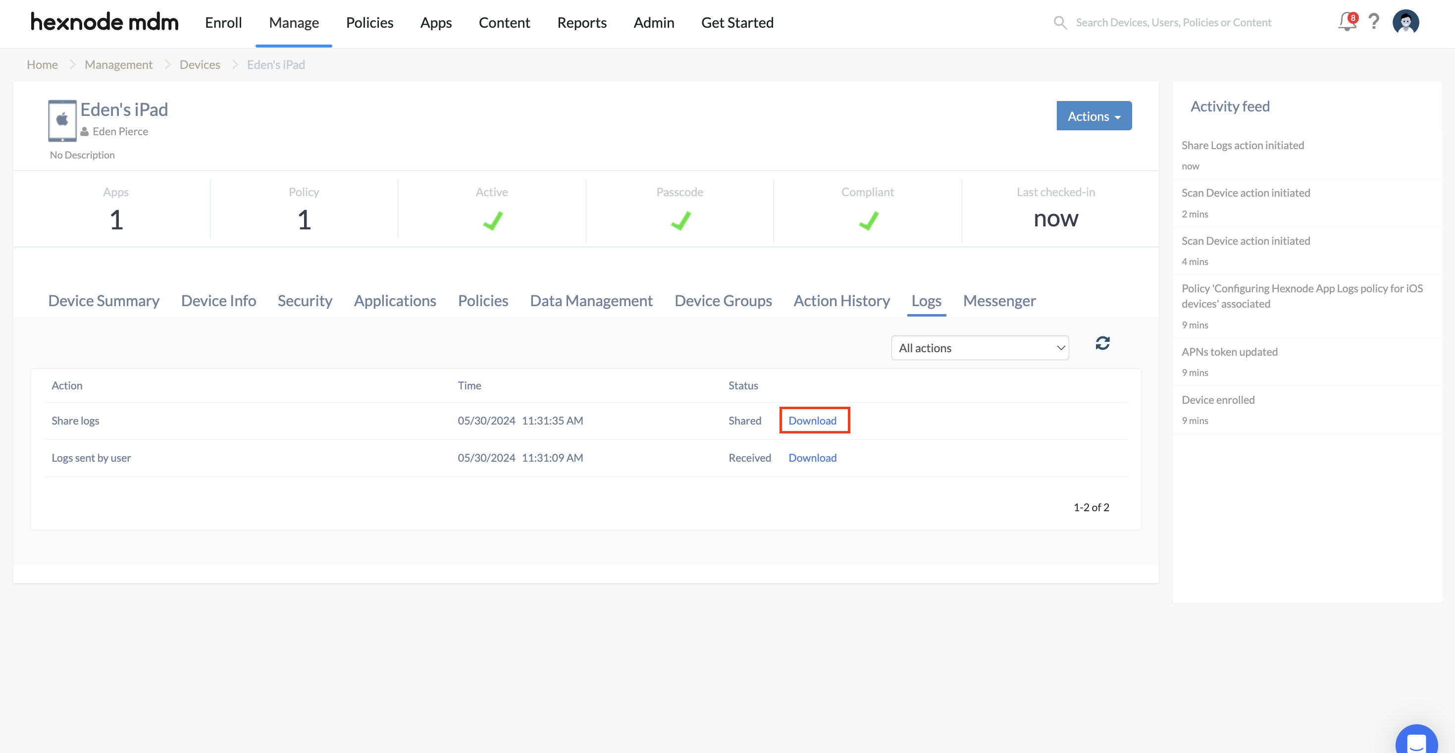 how-to-retrieve-hexnode-app-logs-from-ios-devices-hexnode-help-center